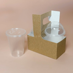 Стакан пластиковый Bubble Cup прозрачный глянцевый 375 мл, d=90 мм