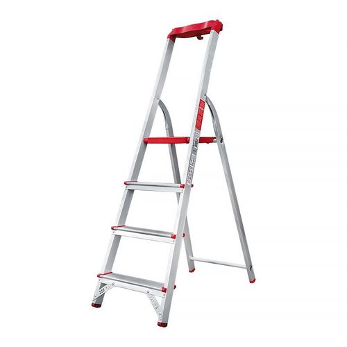 Стремянка 4 ступеней алюминиевая профессиональная с органайзером