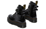 Dr.Martens Dr. Martin JADON series ring Buckle Patent leather zipper short Martin boots Men and women the same style black