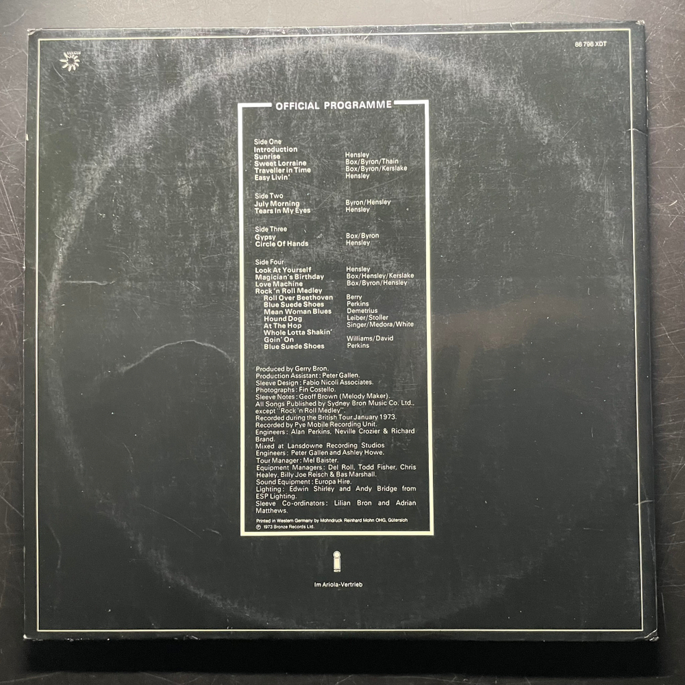 Uriah Heep - Uriah Heep Live 2LP (Германия 1973г.)