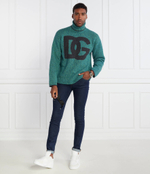 Хлопковый гольф Dolce & Gabbana - бирюзовый(GXR18T JFMN1)