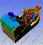 Коммерческий надувной батут "Побег из зоопарка"