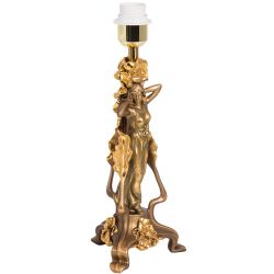 Настольная лампа Флора Бронза с абажуром Тюссо Vatican (Ватикан) Латте