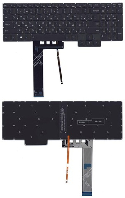 Клавиатура для ноутбука Lenovo Legion 5-15IMH05 черная с подсветкой