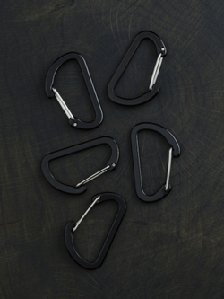 В АССОРТИМЕНТЕ 5 карабинов вспомогательных до 8 кг алюминий 40х25 мм