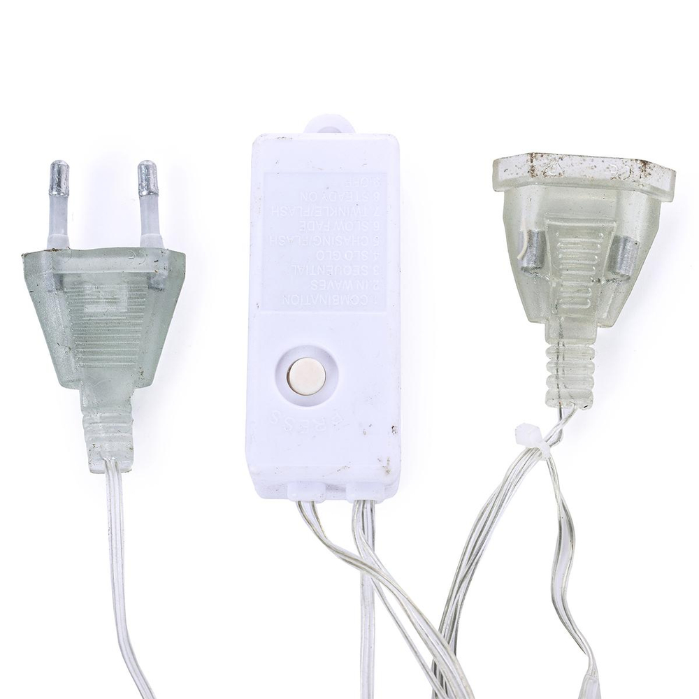 Гирлянда для дома Занавес "Звезды" 3м 160ламп LED, 8 реж, Теплый белый