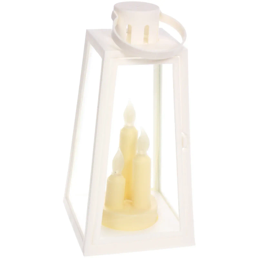 Сувенир с подсветкой «Пламя» 13*13*26 см (работает от 3*ААА), Белый