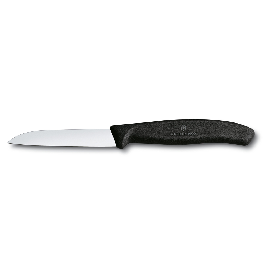 Фото нож для овощей VICTORINOX SwissClassic лезвие из нержавеющей стали 8 см чёрная пластиковая рукоять с гарантией