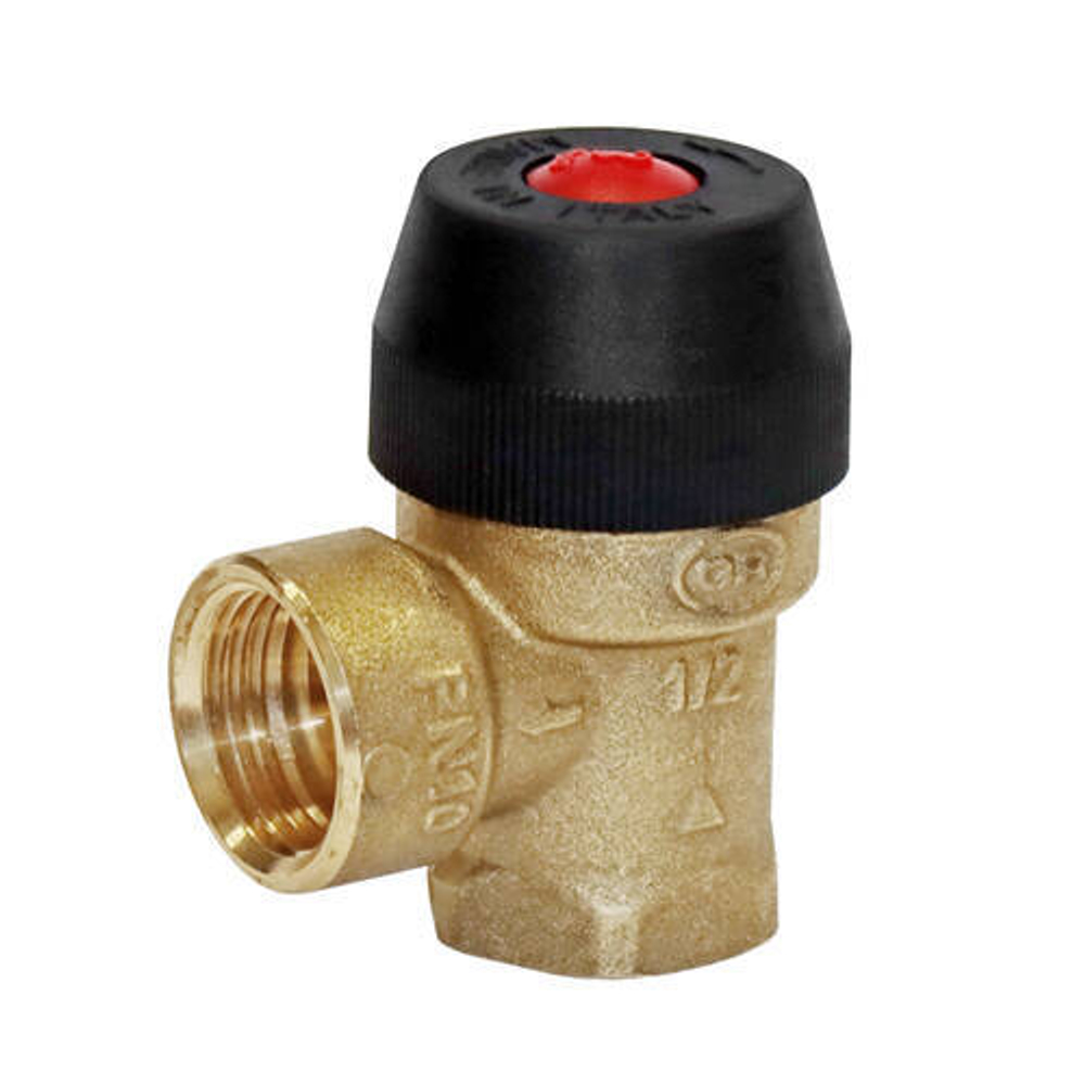 Клапан предохранительный STOUT SVS-0010 - 1/2", сброс 1/2" (ВР/ВР, Рн 3.0 бар, для систем отопления)