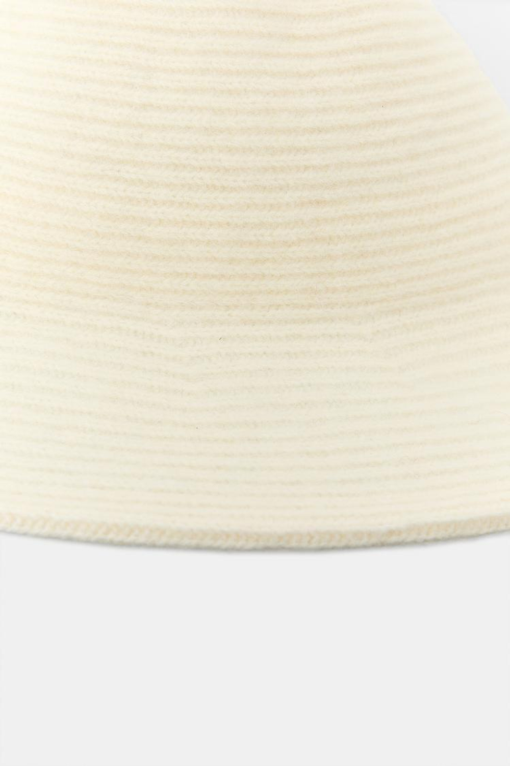 ZARA ШЛЯПА СТРУКТУРНОЙ ВЯЗКИ ИЗ ШЕРСТИ, ЭКРЮ