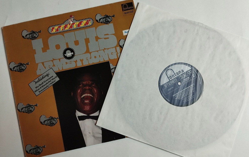Винтажная виниловая пластинка LP Louis Armstrong Attention Louis Armstrong Vol.2 (Germany 1980)