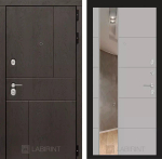Дверь Входная Лабиринт URBAN 19 С зеркалом Грей софт