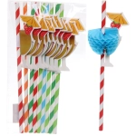 Трубочка для коктейля «Тропический коктейль», 20 см (набор 10 шт), микс