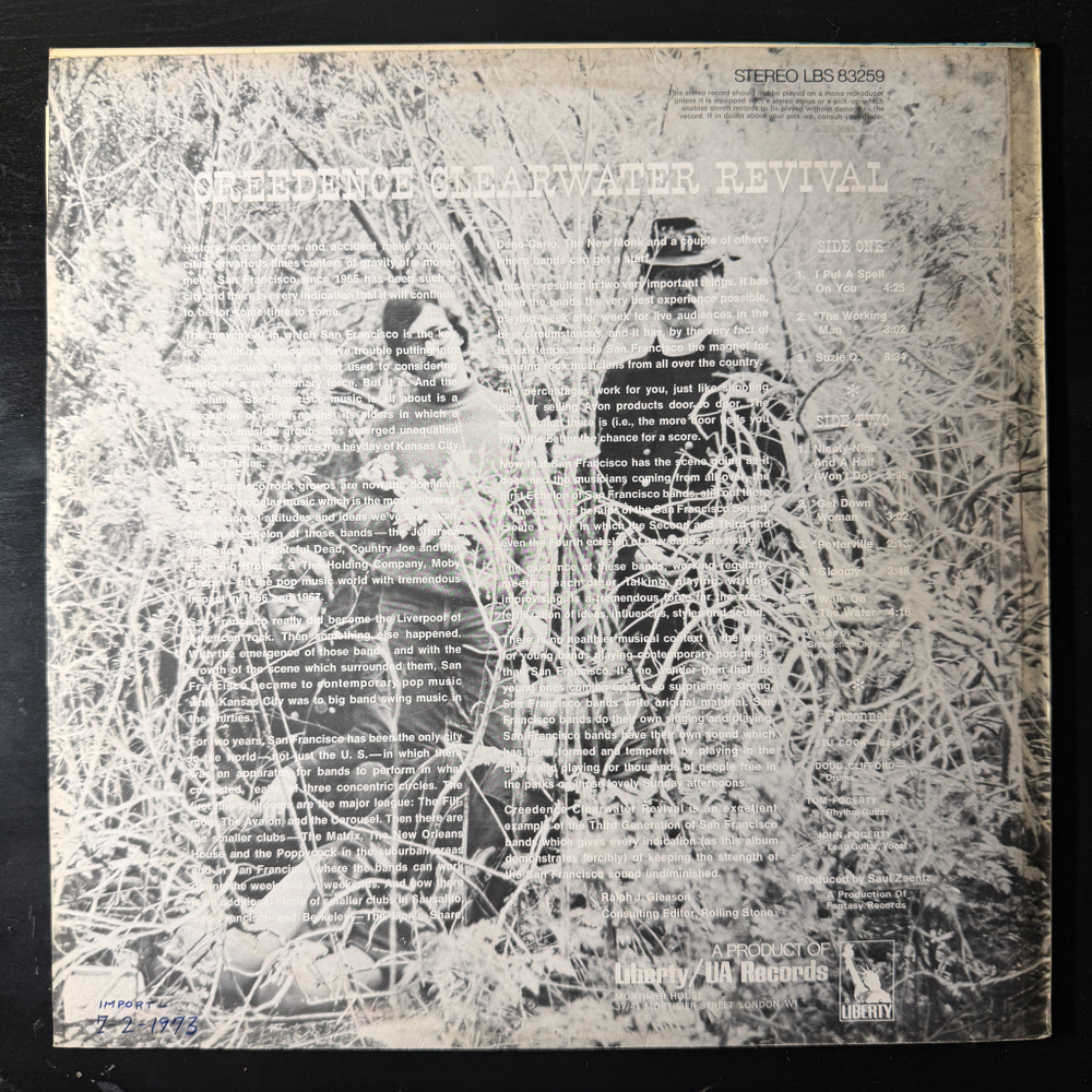 Creedence Clearwater Revival ‎– Creedence Clearwater Revival (Дания 1969г.)