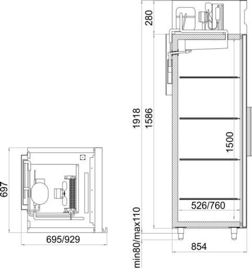 Холодильный шкаф Polair CV107-S