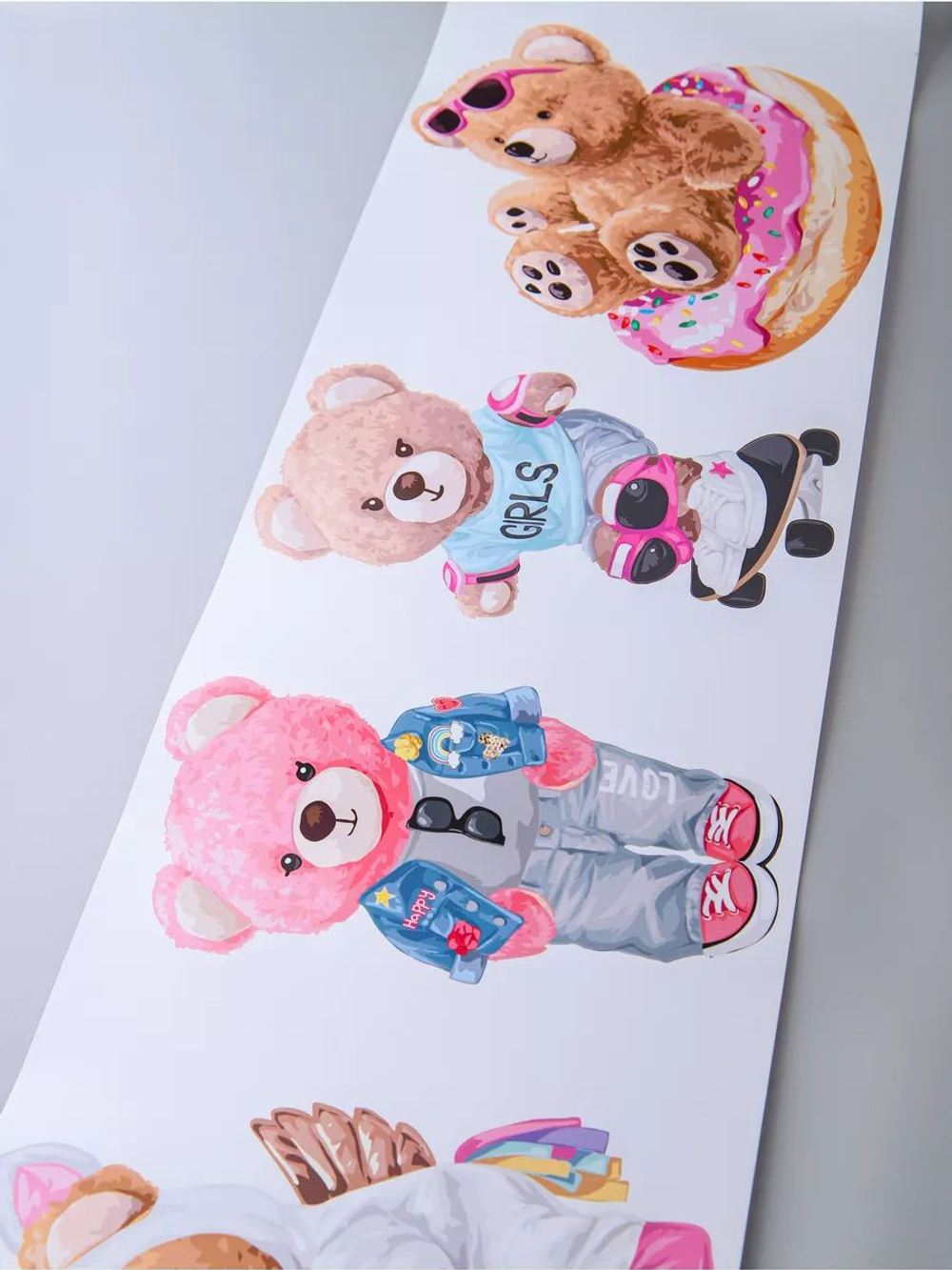 Интерьерные виниловые наклейки большие воздушные шары на стены в детскую, дома, облака, пейзаж