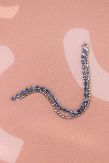 Подвеска двойная 74 мм голубая