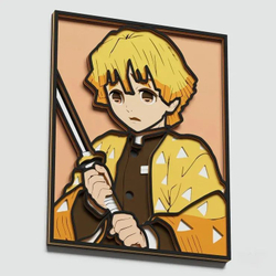 Декоративное панно из дерева Зэницу Агацума, 70x54 см
