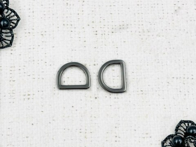 Полукольцо металлическое, р. 1,6х1,8 см, тёмный никель