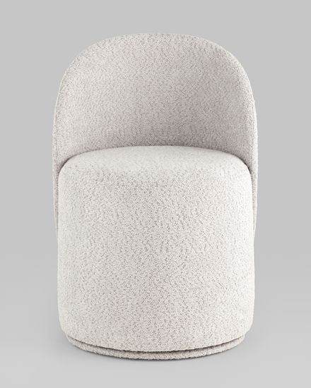 Пуф Loreen вращающийся букле светло-серый