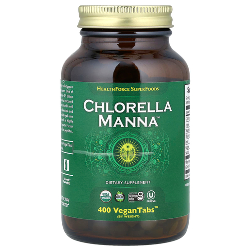 HealthForce Superfoods, Chlorella Manna ™, 400 веганских таблеток ™