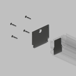 TR2025-BK Комплект торцевых заглушек для трека SMART ONE