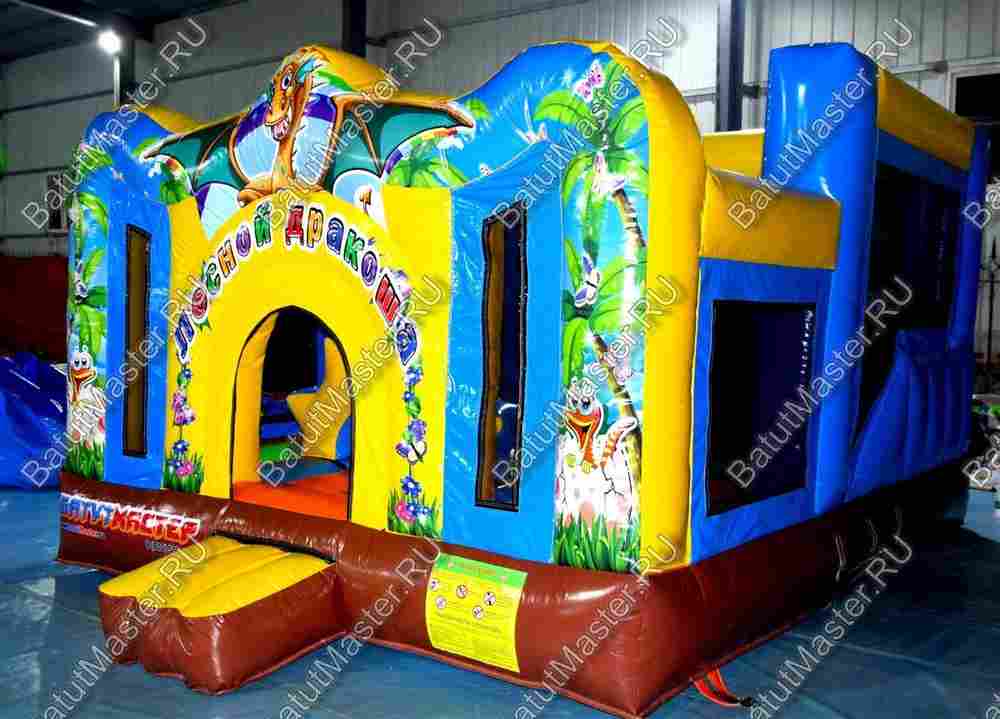 Надувной батут "Лесной дракон" 5*3.5*2.5 м
