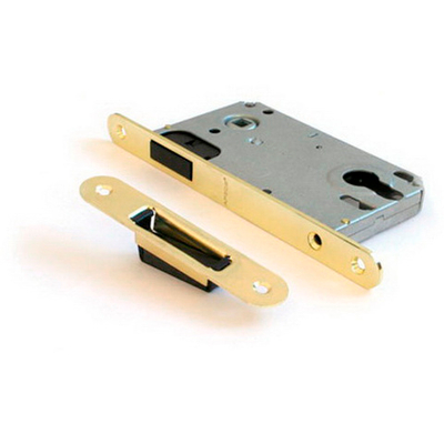 Замок с магнитной защелкой Апекс 5300-М-G п/цилиндр золото