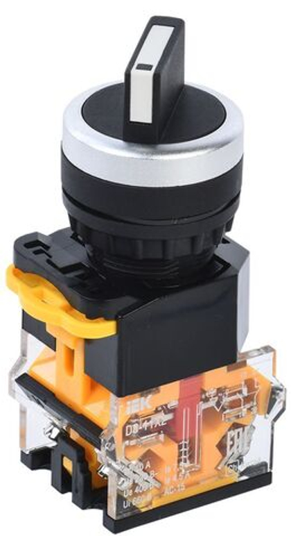 Переключатель D8-11X2 на 2 положения 1з+1р черный IEK