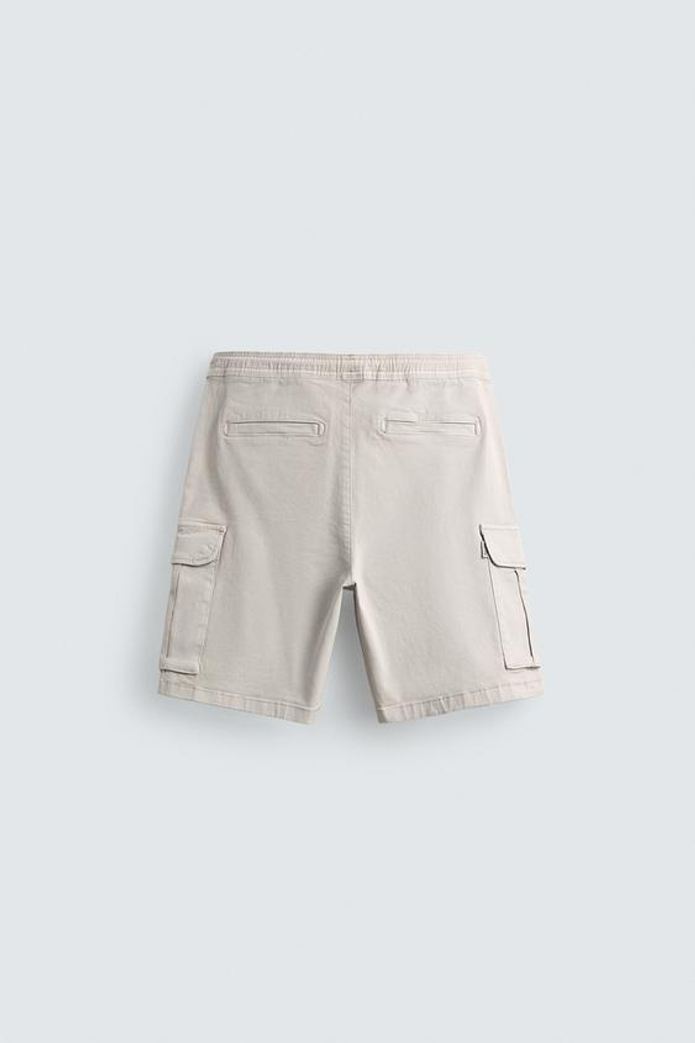 ZARA ШОРТЫ КАРГО RELAXED FIT С ЭФФЕКТОМ ПОТЕРТОСТИ, ЦВЕТ ЛЬДА