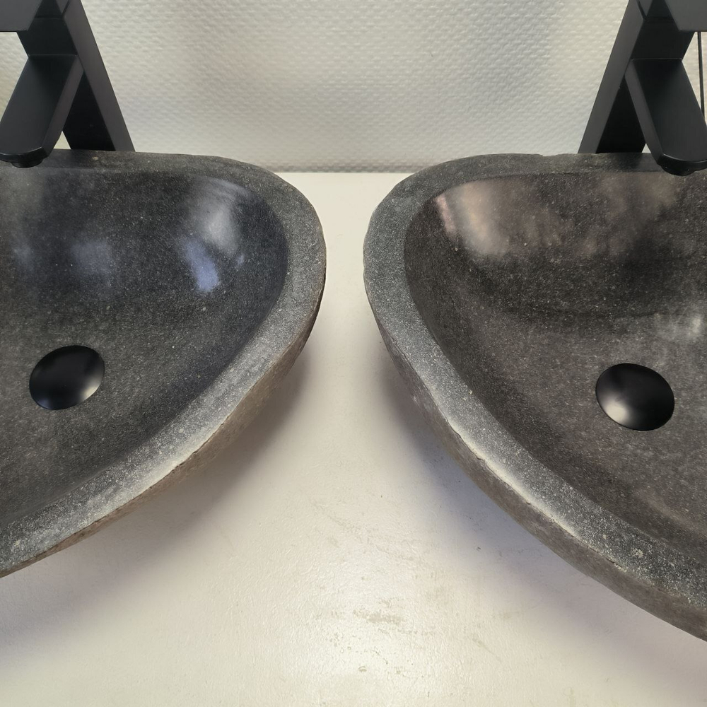 Раковина из речного камня ПАРА! RS-63698 45*41*15 2шт 0126