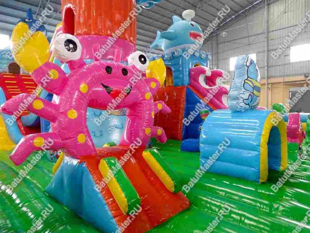 Коммерческий надувной батут "На морском дне" 18*10*7 м