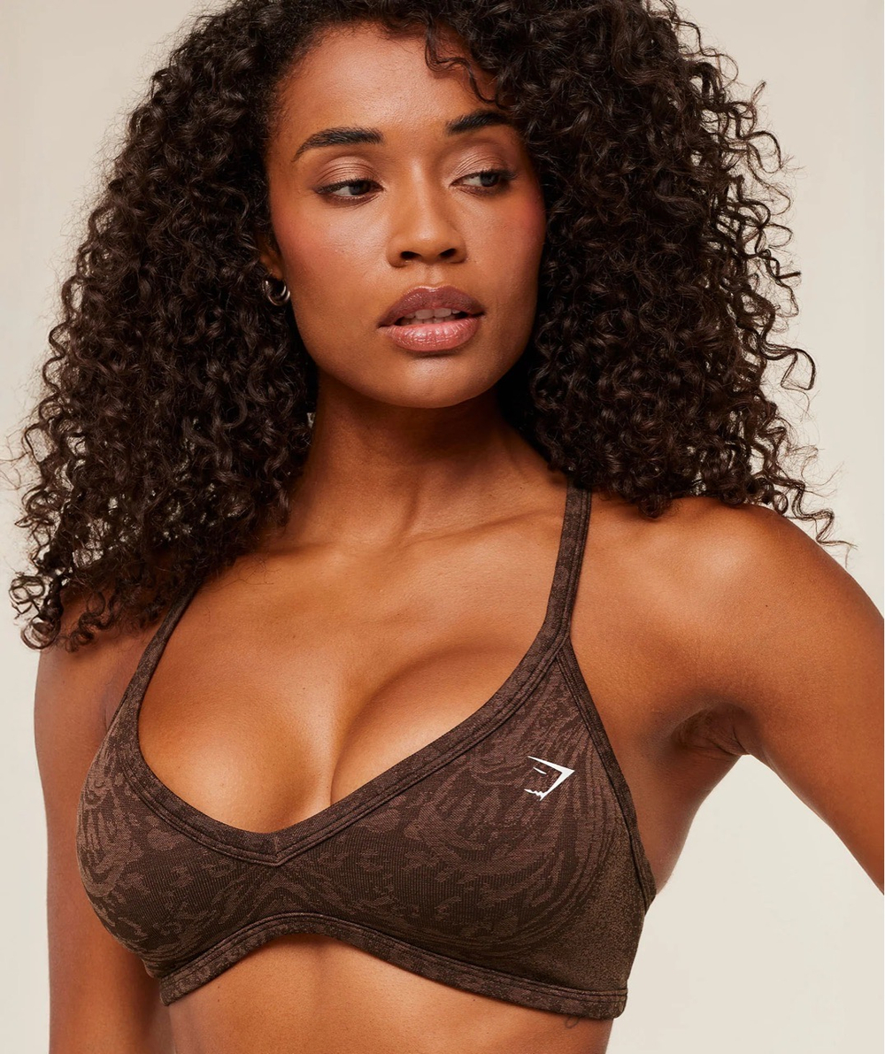 Топ GYMSHARK Adapt Animal X Whitney Sports Bra Brown