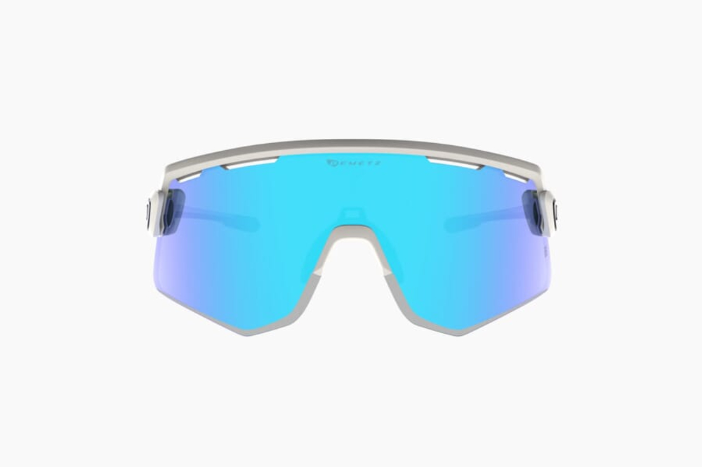 Спортивные очки с диоптриями Demetz Suit / Sand / Matte Dark Violet V. Grey Mirror Blue Ice Cat.3