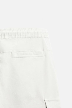 ZARA БРЮКИ КАРГО, ЦВЕТ ЛЬДА