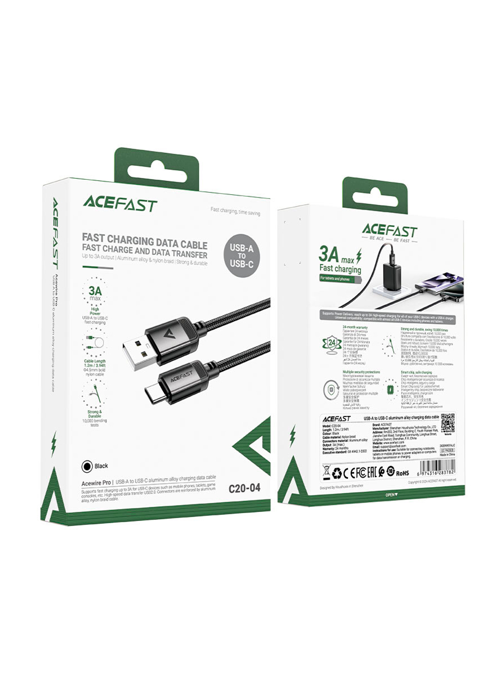 Кабель USB - Type-C для зарядки и передачи данных ACEFAST C10-04