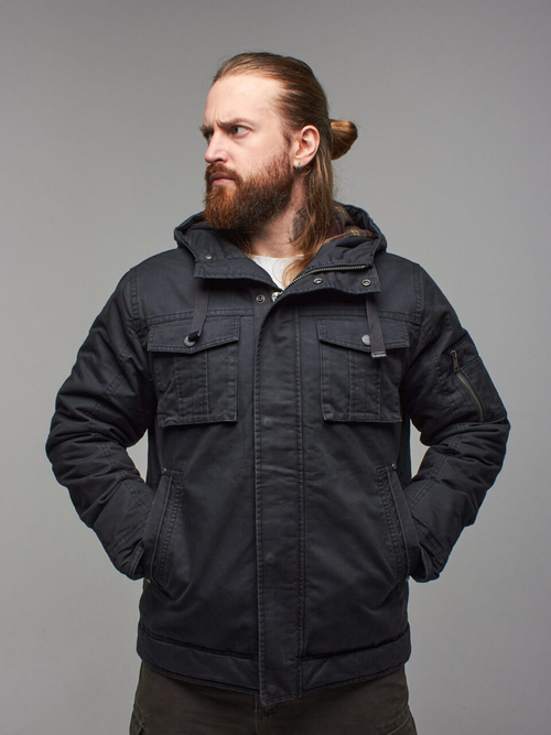 Мужская куртка с капюшоном Shottland темно-серая
