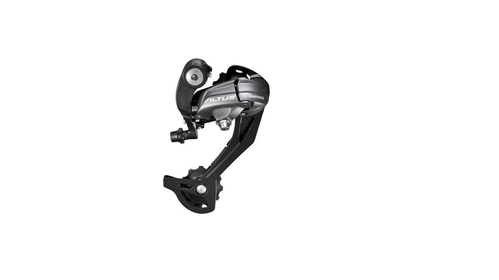 Переключатель задний Shimano Altus, M370, SGS, 9 скоростей, крепление на болт, черный OEM