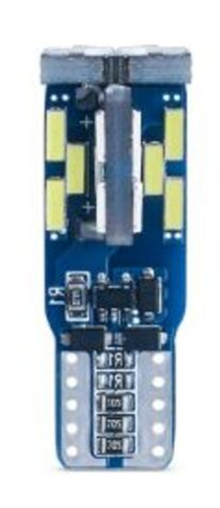 Светодиод 12V T10 30SMD 4014 WHITE CAN 2,5W (без цок) (бл2шт) GQY-5059