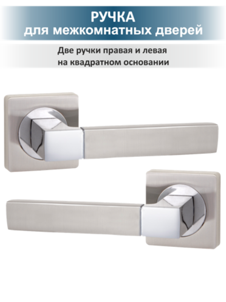 Ручка дверная с магнитной защелкой и петлями FUSION