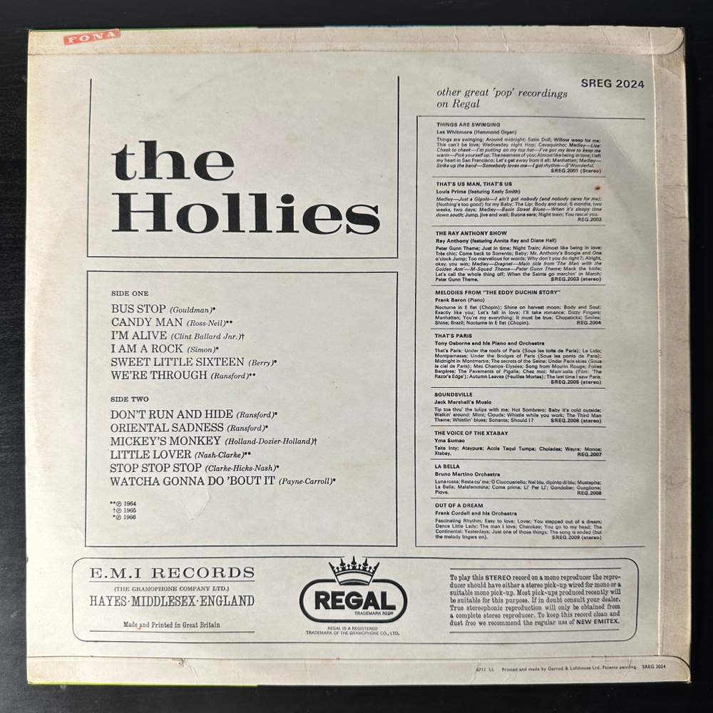The Hollies - The Hollies (Англия 1967г.)