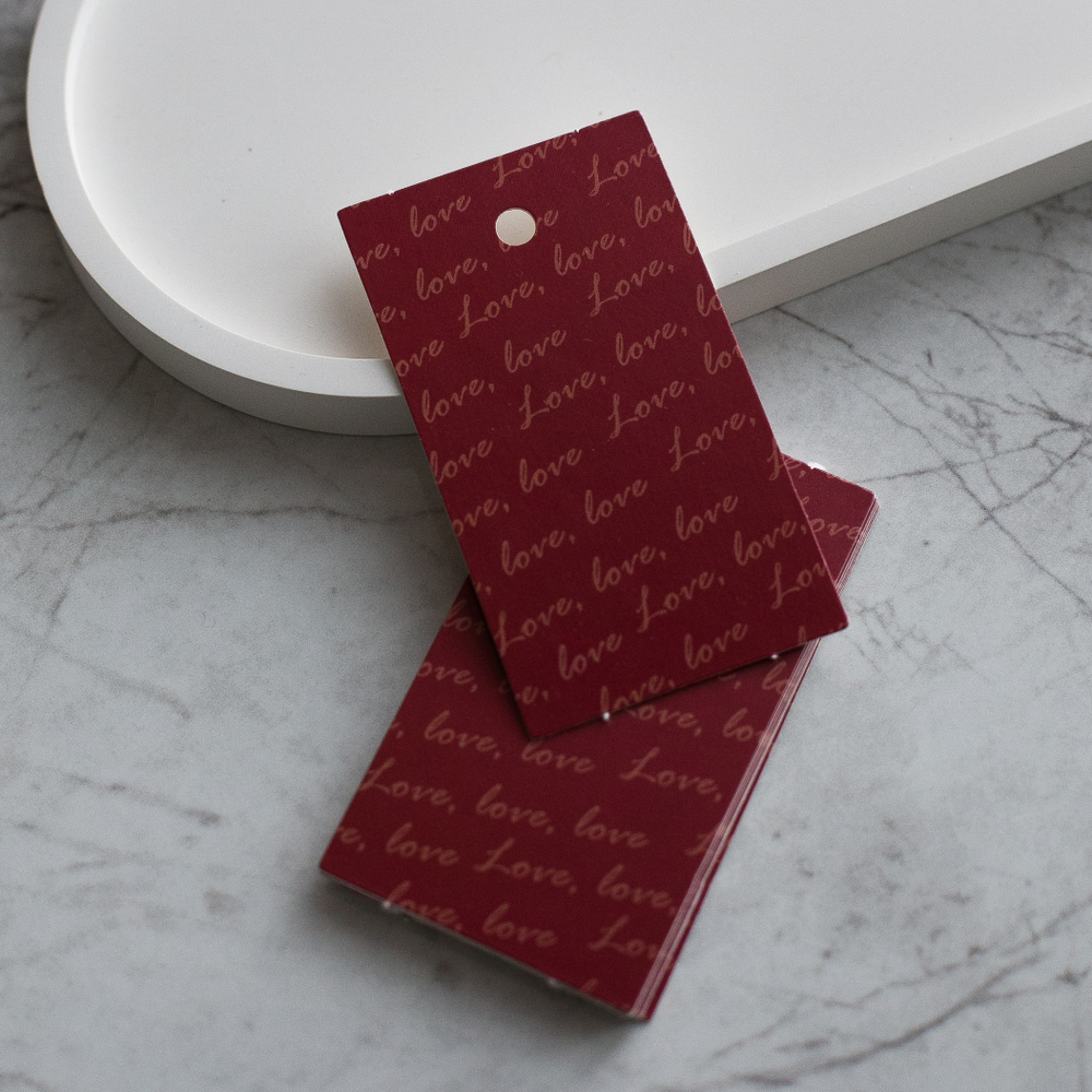 бирка (4х7 см) арт. Б-395 "Любовь" (упаковка 20 шт.)