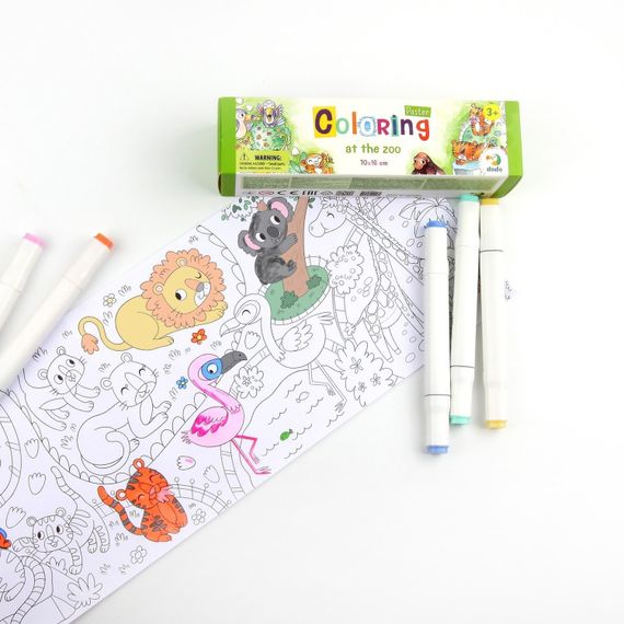 300327  Coloring poster At the zoo