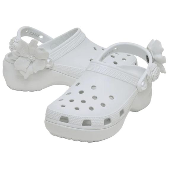 Crocs Classic Platform Bouquet Clog 'White'