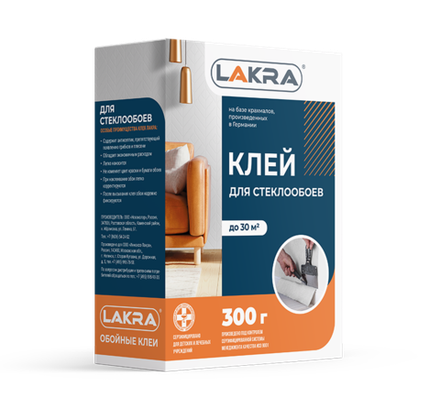 ЛАКРА  Клей обойный для стеклообоев 300гр (LAKRA)