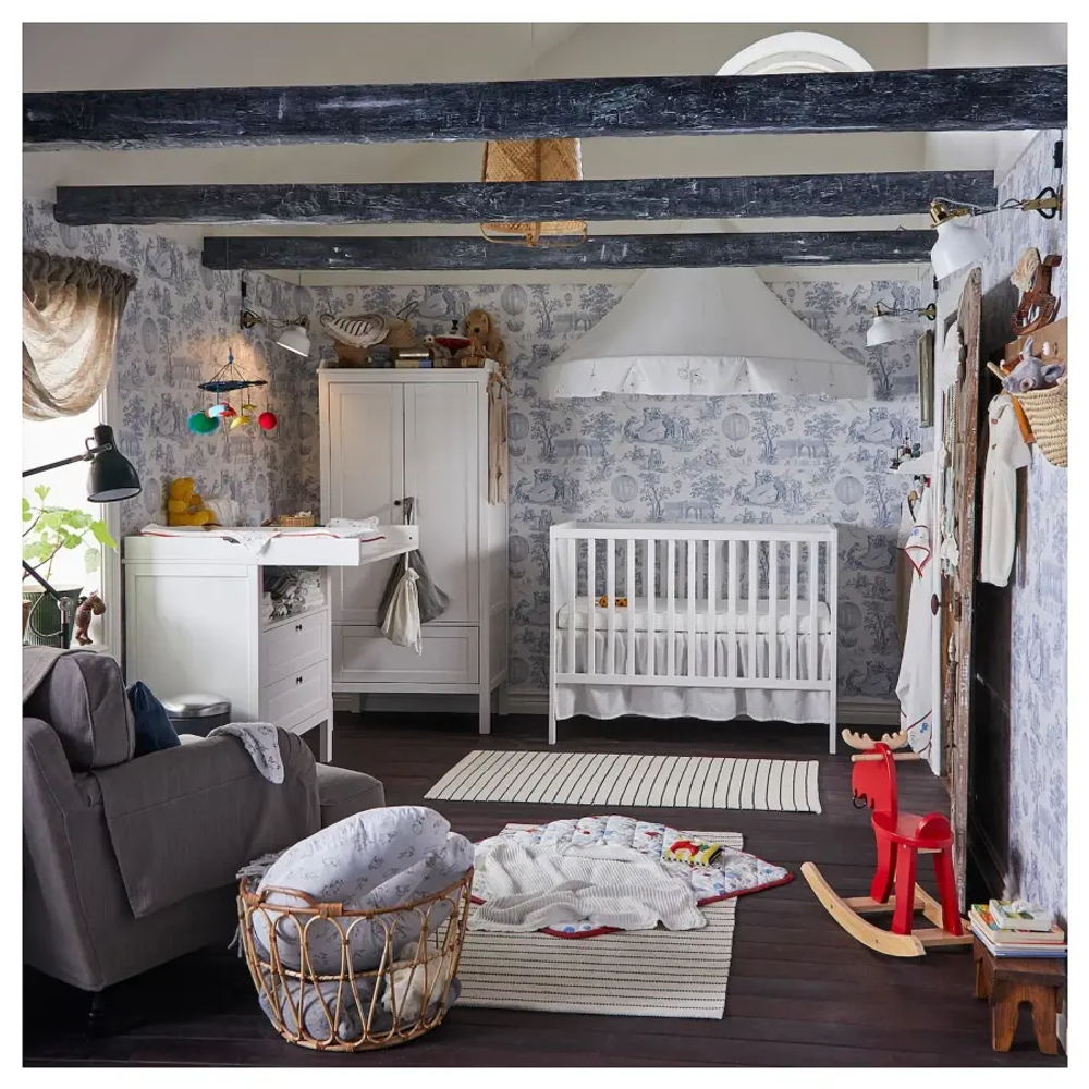 Кровать для новорожденных - IKEA SUNDVIK, 60x120 см, белый, СУНДВИК ИКЕА