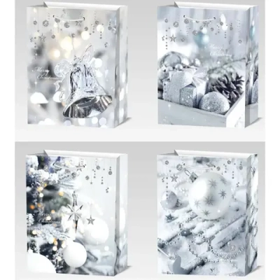 Пакет подарочный «Снежные подарки» 32*26*10 см, микс