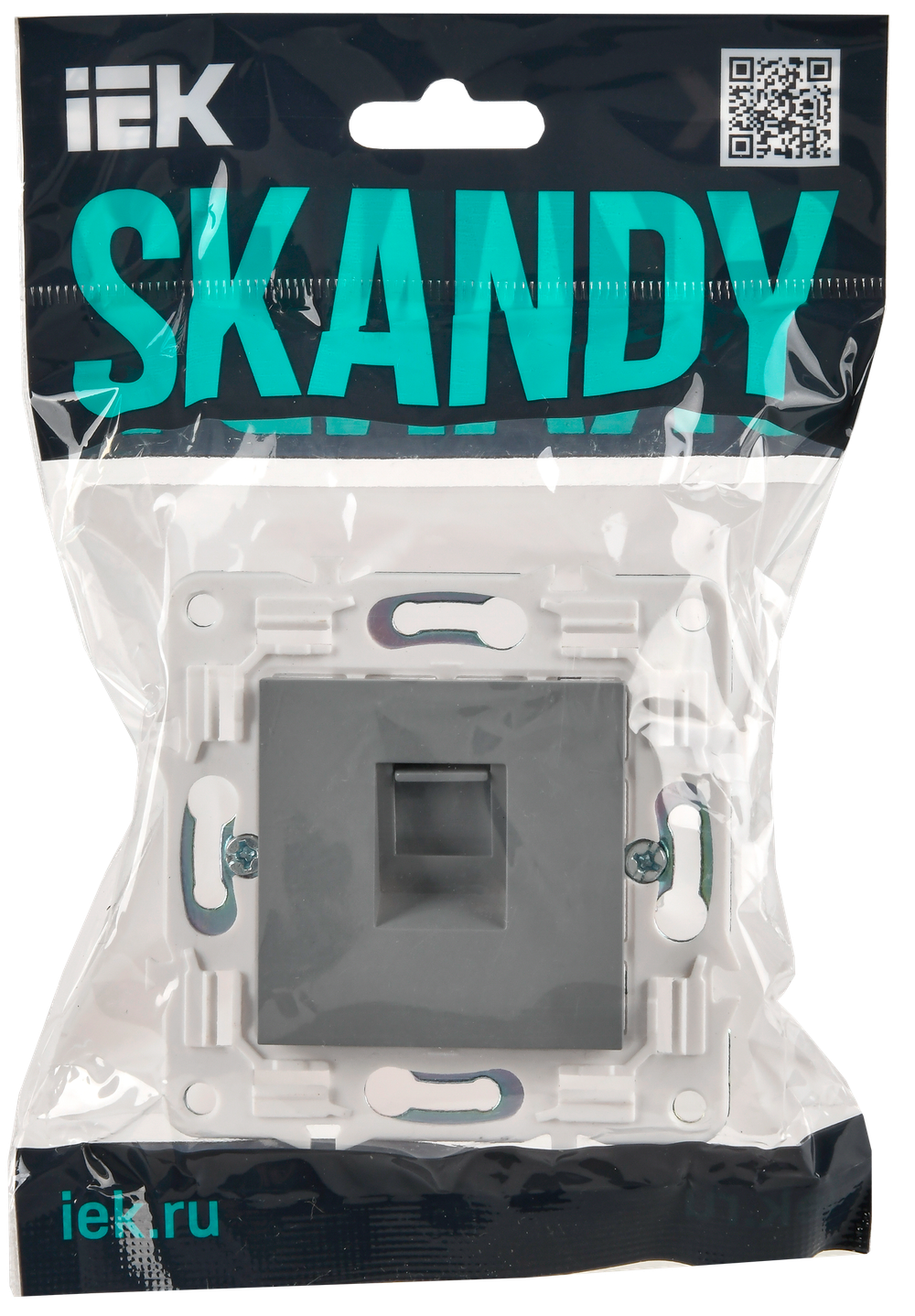 SKANDY Розетка компьютерная RJ45 кат.6 SK-K02Gr серый IEK