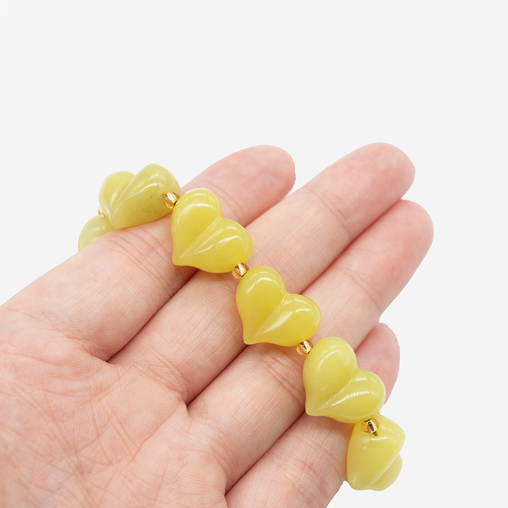 Сердце из натурального бовенита, 16*13,5мм