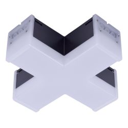 ULO-N11X-12W-4000K IP40 BLACK Светильник светодиодный X-образный. Белый свет 4000K. 1200Лм. Алюминий. Цвет черный. TM Uniel